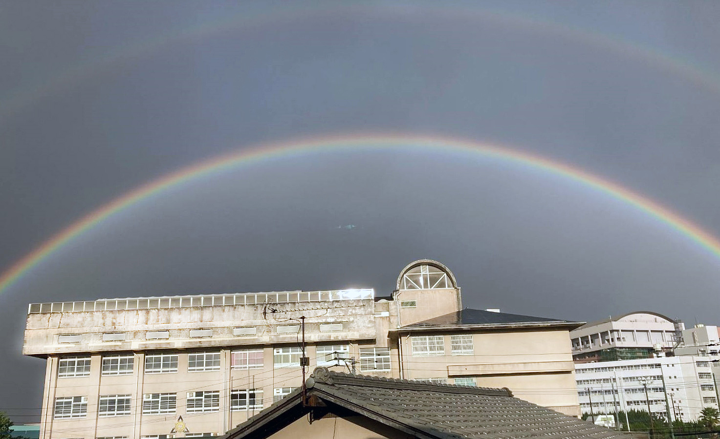 ダブルレインボーの写真